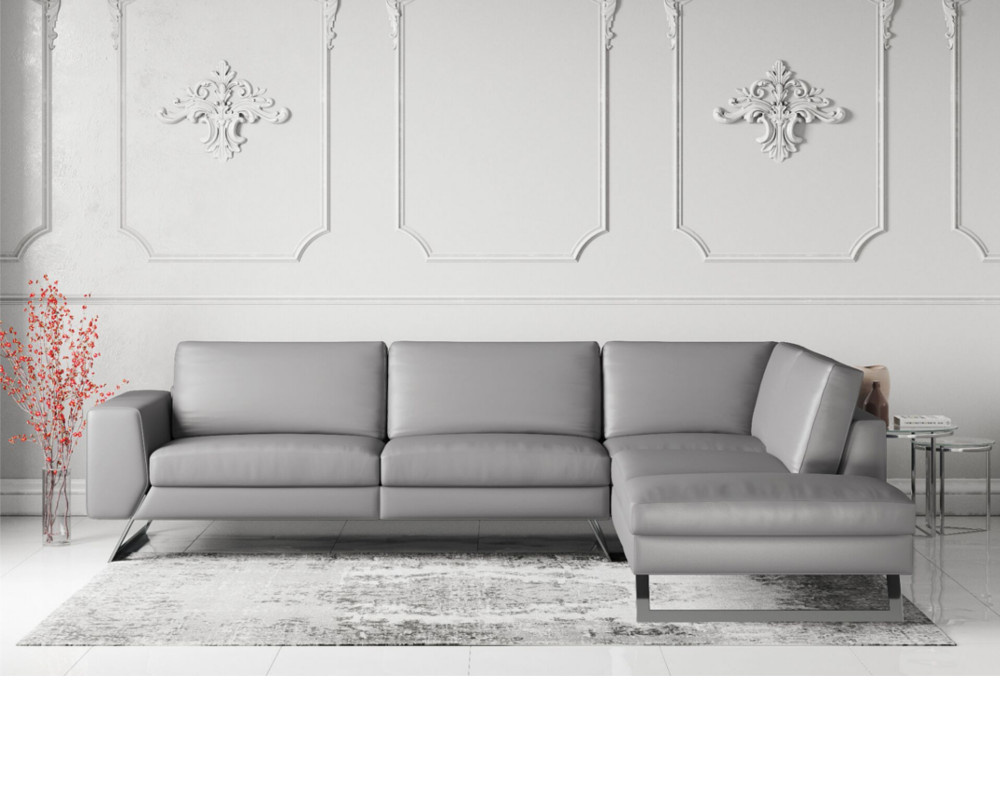 Buy Vivid Leather Corner Sofa Online in London, UK Denelli Italia