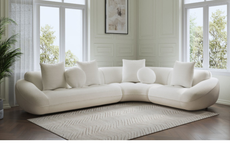 Crumpet Pillow Back Fabric Corner Sofa