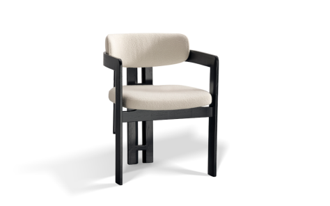 Marly Curved Dining Chair - Ivory Boucle