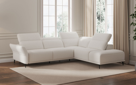 Milano Dual Power Recliner Fabric Corner Sofa