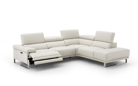 Romeo Dual Power Recliner Leather Corner Sofa