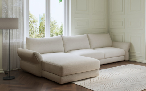 Smooch Fabric Chaise Corner Sofa