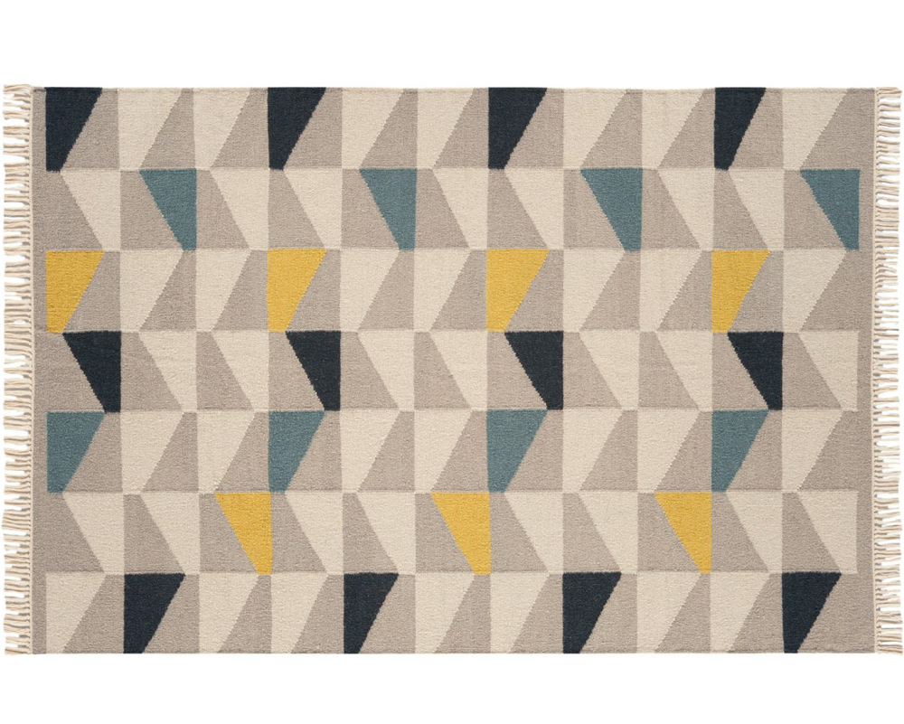 Buy Hackney Geo Mustard Rug Online in London, UK Denelli Italia