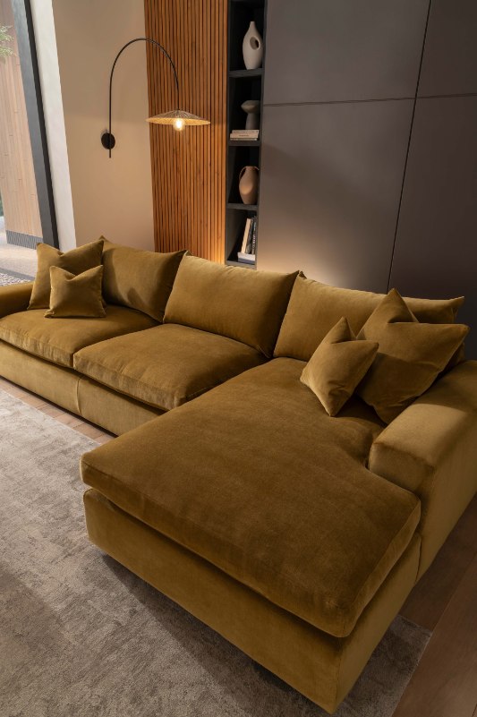 Buy Cuddlemuffin Chaise Corner Sofa Online in London, UK Denelli Italia